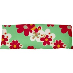 Retro 1960s Flowers Pattern 17 x47  Body Pillow Case Dakimakura (two Sides) by violetheavensky