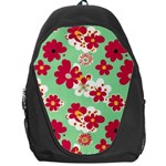 Retro 1960s Flowers Pattern Backpack Bag Front