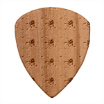 Retro 1880s Flowers Pattern 10 Wood Guitar Pick (Set of 10) Front