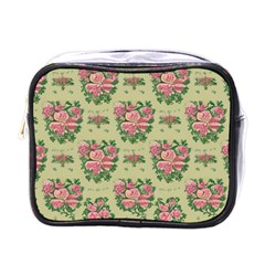 Retro 1880s Flowers Pattern 9 Mini Toiletries Bag (one Side) by violetheavensky