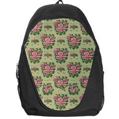 Retro 1880s Flowers Pattern 9 Backpack Bag by violetheavensky