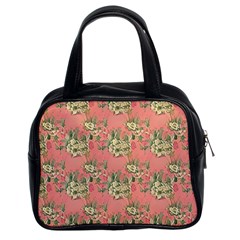 Retro 1880s Flowers Pattern 12 Classic Handbag (two Sides) by violetheavensky