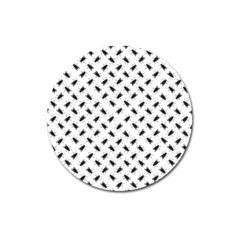 Fly Phot Motif Seamless Black And White Pattern Magnet 3  (round) by dflcprintsclothing