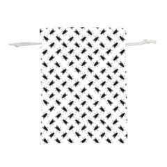 Fly Phot Motif Seamless Black And White Pattern Lightweight Drawstring Pouch (l) by dflcprintsclothing