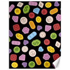 Ecstasy Pills Pattern Canvas 12  X 16  by Valentinaart