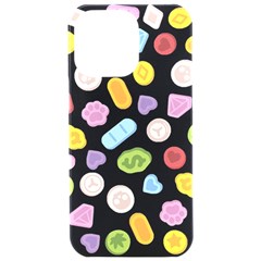 Ecstasy Pills Pattern Iphone 15 Pro Max Black Uv Print Pc Hardshell Case by Valentinaart