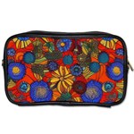 Mid Century Retro Floral 1970s 1960s Pattern 69 Toiletries Bag (Two Sides) Front