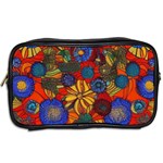 Mid Century Retro Floral 1970s 1960s Pattern 69 Toiletries Bag (Two Sides) Back