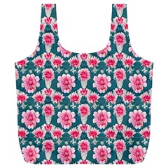 Retro 1880s Flowers Pattern 22 Full Print Recycle Bag (xl) by violetheavensky