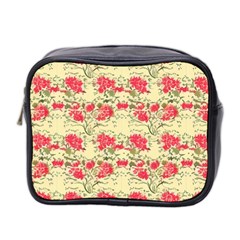 Retro 1880s Flowers Pattern 18 Mini Toiletries Bag (two Sides) by violetheavensky