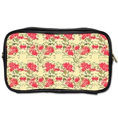 Retro 1880s Flowers Pattern 18 Toiletries Bag (two Sides) by violetheavensky