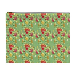 Retro 1880s Flowers Pattern 17 Cosmetic Bag (xl) by violetheavensky