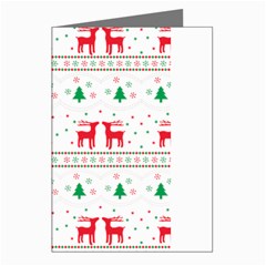 Red Green And Blue Christmas Themed Illustration Greeting Cards (pkg Of 8) by Paksenen