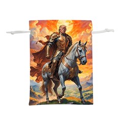 Heroic Trump Warrior In Golden Armor Lightweight Drawstring Pouch (l) by AwesomeSauce