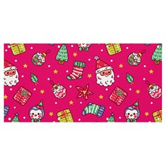 Cute Pink Christmas Pattern Banner And Sign 8  X 4  by designsbymallika