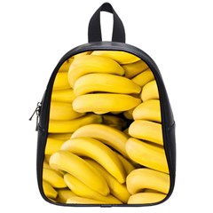 Bananas, Macro, Fruits, Ripe Bananas School Bag (small) by kyorashop23