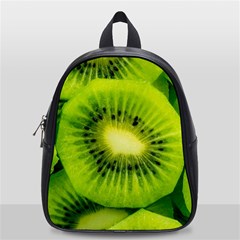 Kiwi Fruits, Close-up, Exotic Fruit School Bag (small) by kyorashop23