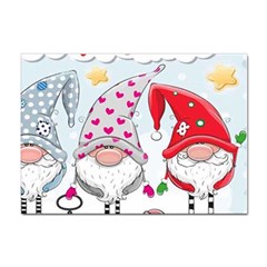 Merry Christmas, Christmas, Cute, Red, Merry, Gnomes Sticker A4 (10 Pack) by kyorashop23