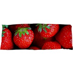 Strawberry, Berries, Fresh, Red 25 x67  Body Pillow Case Dakimakura (two Sides) by kyorashop23