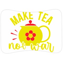 Make Tea Not War  Velour Seat Head Rest Cushion by ConteMonfrey