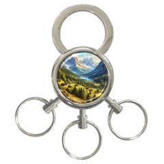 Forest Landscape Nature Trees 3-ring Key Chain by Salmanaz77