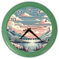 Artwork Painting Sculpture Nature Color Wall Clock by Salmanaz77