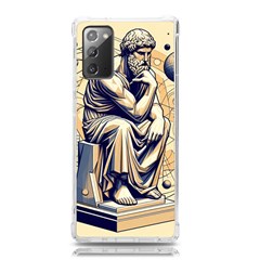 Thinker Sculpture Design Geometric Samsung Galaxy Note 20 Tpu Uv Case by Salmanaz77