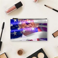 Donald Trump Flag Cosmetic Bag (small) by vintagetrump