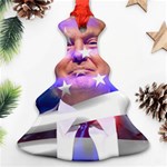 Donald Trump Flag Christmas Tree Ornament (Two Sides) Front