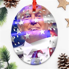 Donald Trump Flag Ornament (oval Filigree) by vintagetrump