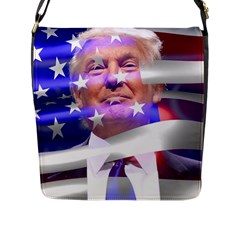 Donald Trump Flag Flap Closure Messenger Bag (l) by vintagetrump