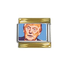 Orange Donald Trump Gold Trim Italian Charm (9mm) by vintagetrump