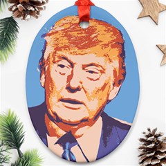 Orange Donald Trump Oval Ornament (two Sides) by vintagetrump