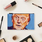 Orange Donald Trump Cosmetic Bag (Small) Front