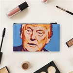 Orange Donald Trump Cosmetic Bag (Small) Back