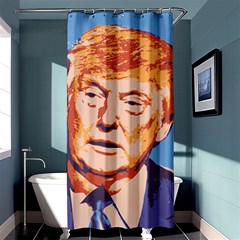 Orange Donald Trump Shower Curtain 36  X 72  (stall)  by vintagetrump