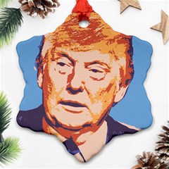 Orange Donald Trump Ornament (snowflake) by vintagetrump