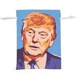 Orange Donald Trump Lightweight Drawstring Pouch (XL) Back