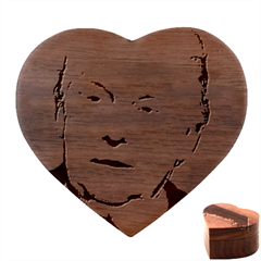 Orange Donald Trump Heart Wood Jewelry Box by vintagetrump