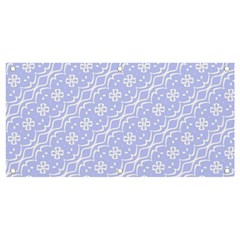 Light Purple And White Floral Pattern Banner And Sign 4  X 2  by SpinnyChairDesigns