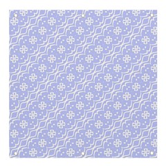 Light Purple And White Floral Pattern Banner And Sign 4  X 4  by SpinnyChairDesigns