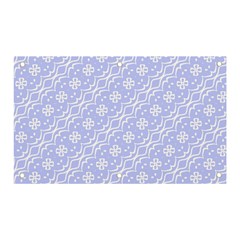 Light Purple And White Floral Pattern Banner And Sign 5  X 3  by SpinnyChairDesigns