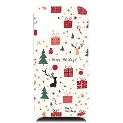 Happy Holiday Xmas Christmas Pattern Iphone 16 Black Uv Print Pc Hardshell Case by Paksenen