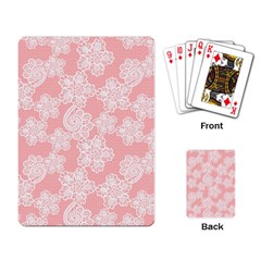 Lace White Ornamental Textile Playing Cards Single Design (rectangle) by Paksenen