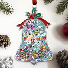 Supersonicangeldream Metal Holly Leaf Bell Ornament by chellerayartisans