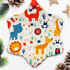 Pet Animal 03 Snowflake Ornament (two Sides) by myclothy