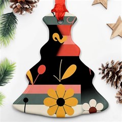  Minimalist Pattern With Simple Lines,flower And Shapes, Creating A Clean And Modern Ornament (christmas Tree)  by myclothy