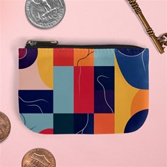  Minimalist Pattern With Simple Lines And Shapes, Creating A Clean And Modern Aesthe Mini Coin Purse by myclothy