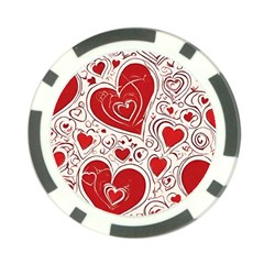 Be My Valentine Poker Chip Card Guard by pollyparadiseartshop