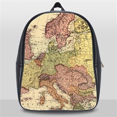 Retro Old Vintage Map Of Europe School Bag (xl) by Bedest